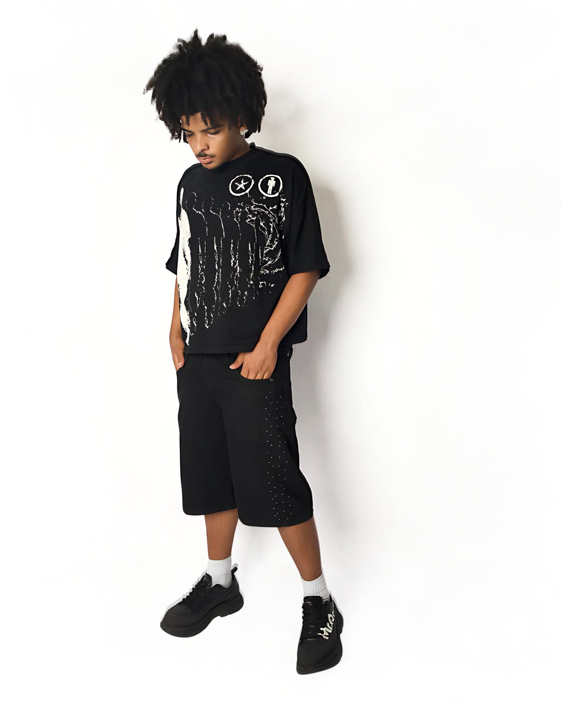"BLACK VAMP" JORTS